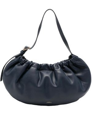 A.P.C. Ruched Shoulder Bag - Blue