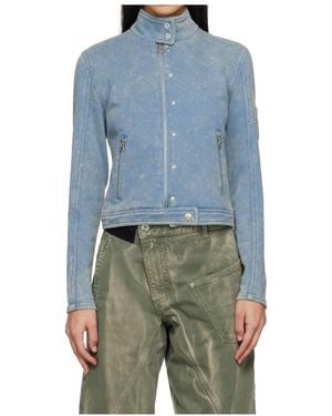 OPEN YY Long-Sleeved Motorcycle Casual Jacket - Blue