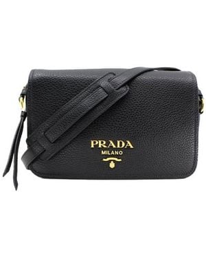 Prada Logo Shoulder Bag - Black