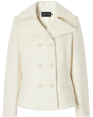 Proenza Schouler Double-Breasted Wool-Blend Jacket - White