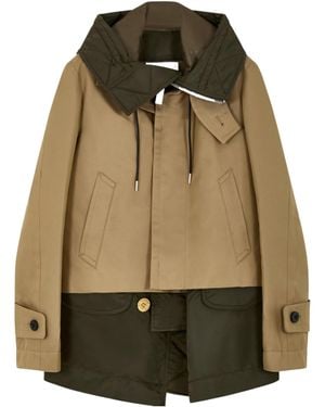 Sacai Quilted-Collar Jacket - Green