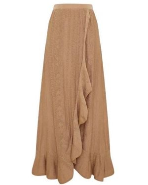Zimmermann Aster Pointelle-Knit Skirt - Natural
