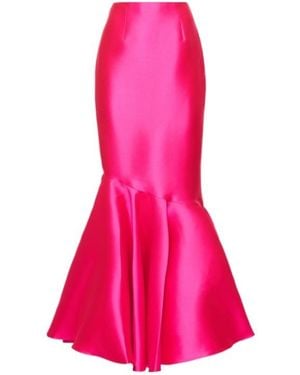 Solace London Felicity Twill Midi Skirt - Pink