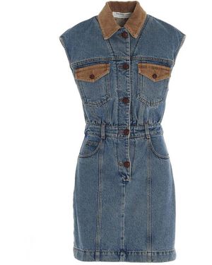 Philosophy Di Lorenzo Serafini Denim Mini Dress - Blue