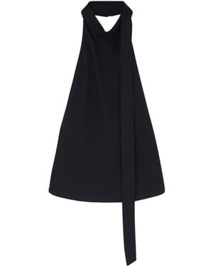 Alysi Open Back Bow T-Shirt - Blue