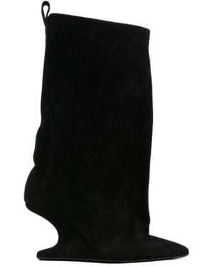 Rick Owens Cantilever 8 Pointed Boots - Black