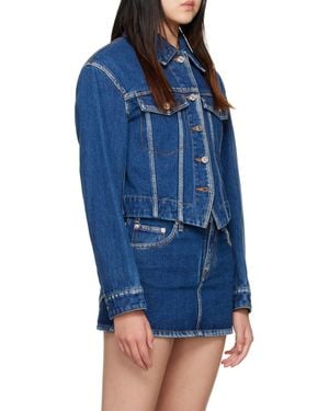 we11done V-Shaped Denim Jacket - Blue
