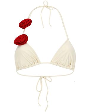 LaRevêche Ashar Floral Bikini Top - White