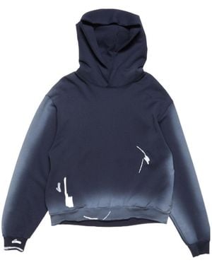 Acne Studios Graphic-Print Hoodie - Blue