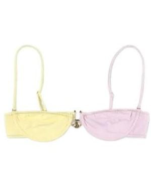 Reina Olga Color-Blocked Bikini Top - Natural