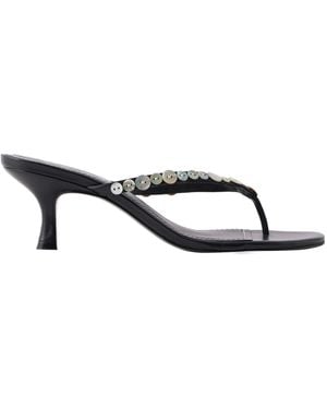 STAUD Kitten-Heel Sandals - Black