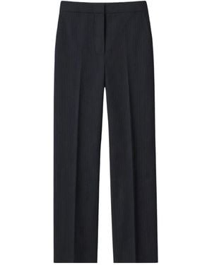 Frankie Shop Fine-Patterned Dress Pants - Blue