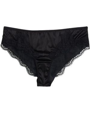 Dolce & Gabbana Solid-Color Satin Lace Panties - Black
