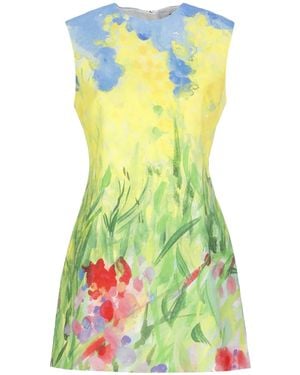 MSGM Printed Sleeveless Mini Dress - Green