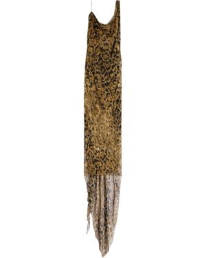 Celine Long Draped Dress - Metallic