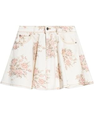 Ganni Floral Skirt - Natural