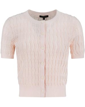 Rag & Bone Crew Neck Short-Sleeved Knit Jumper - Pink