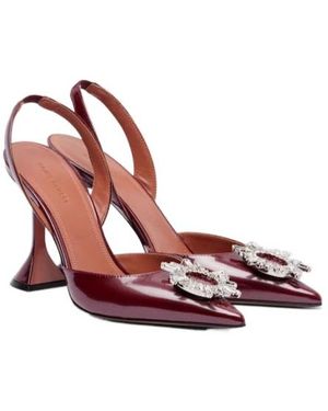AMINA MUADDI Patent Leather Slingback Court Shoes - Pink