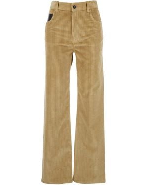Bottega Veneta Corduroy Trousers - Natural