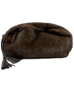 P.A.R.O.S.H. Zip-Top Clutch - Brown