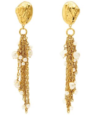Chloé The Chloé Shells Embellished Drop Earrings - Metallic