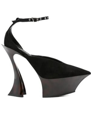 Mugler 140Mm Platform Court Shoes - Black