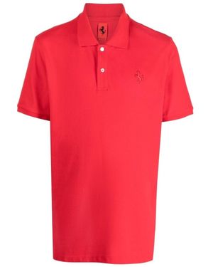 Ferrari Embroidered-Logo Short-Sleeved Polo Shirt