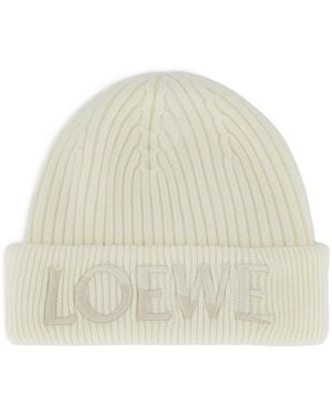 Loewe Wool Knit Hat - White