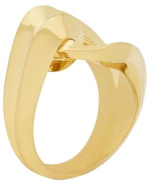 Saint Laurent Logo Ring - Metallic