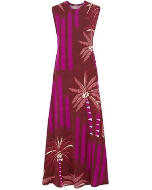 Johanna Ortiz Printed Stretch Dress - Purple