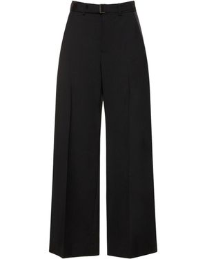 Sacai Casual Trousers With Belt Loops - Black