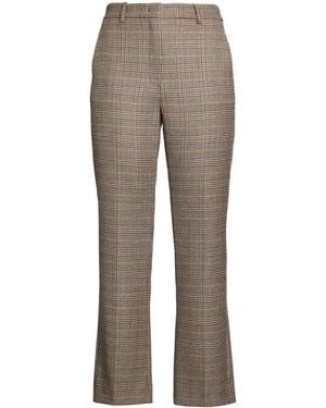 Weekend by Maxmara Plaid Flared Trousers - Grey