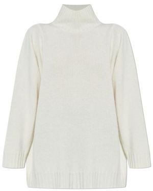 Max Mara Turtleneck Knitted Jumper - White