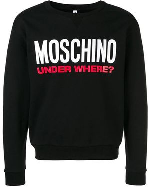 Moschino Logo-Tape Pullover Hoodie - Black