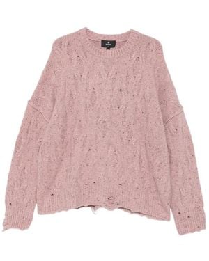 Represent Long-Sleeved Knitted Sweater - Pink