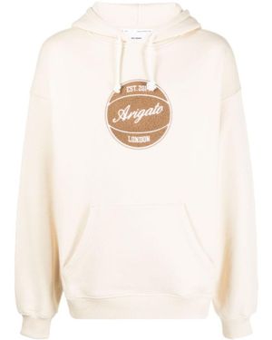 Axel Arigato Logo-Patch Cotton Hoodie - White