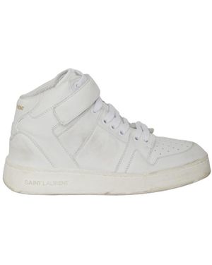 Saint Laurent Lax Lace-Up Sneakers - Gray