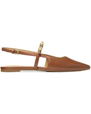 Michael Kors Michael Dina Slingback Flat Shoes - Brown