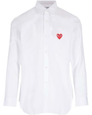 COMME DES GARÇONS PLAY Heart-Shaped Patch Shirt - White