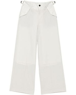 パンツ SACAI Ribbed pleated pants White Sacai Ribbed Pleated Pants In White | ModeSens