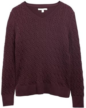 Barbour Hampton V-Neck Knit - Purple