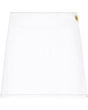Ganni Denim Mini Skirt - White