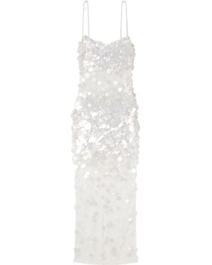 retroféte Embellished Tulle Midi Dress - White