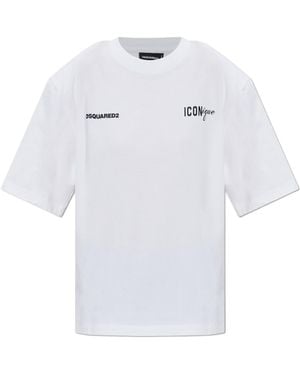 DSquared² Short Sleeve Crewneck T-Shirt - White