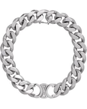 Celine Triomphe Gourmette Bracelet - Metallic
