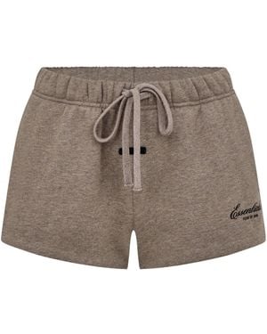 Fear Of God Logo Drawstring Shorts - Grey