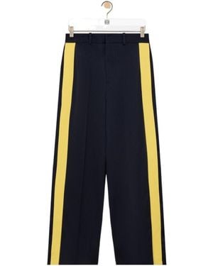 Loewe Contrasting Color Stripe Casual Pants - Blue