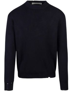 Golden Goose Logo Patch Knitted Jumper - Blue
