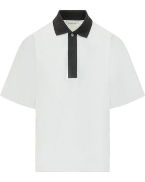 Lanvin Short-Sleeved Polo Shirt - White