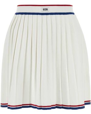 Gcds Pleated Knit Skirt - Multicolour